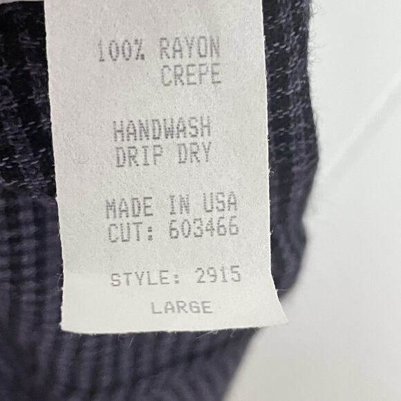 Vtg Zoe Maxi Dress NWT Gray Purple Gingham Rosette Detail Grunge Whimsigoth L - Picture 6 of 9